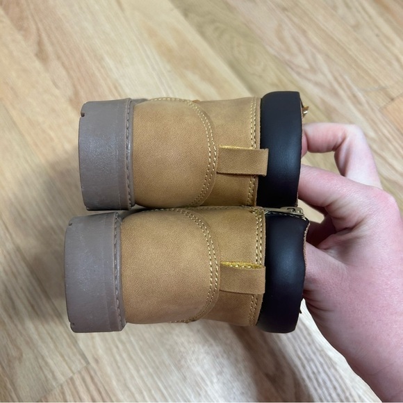 Jumping Beans Work Boots Tan NWT Sz 10 Zipper Side Boys Kids Toddler - Picture 3 of 6
